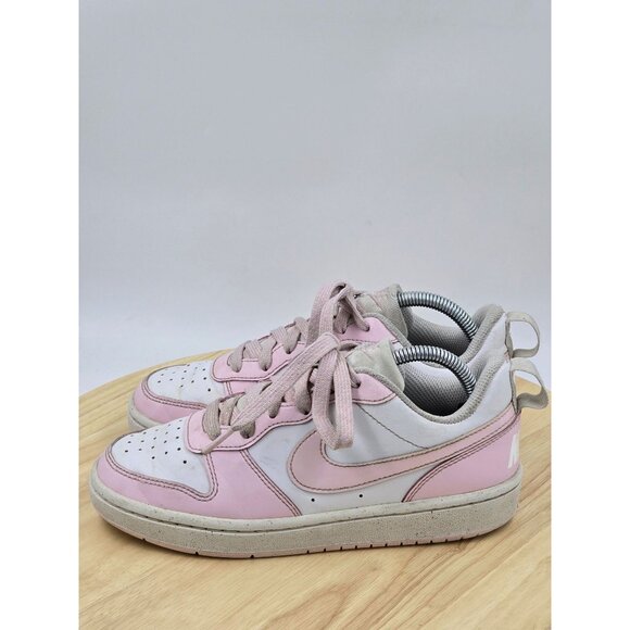 Nike Court Borough Low Recraft shoes 'White Pink Foam' DV5456-105 youth size 3.5 - Picture 2 of 8
